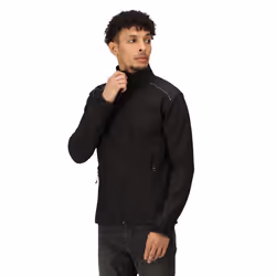 Regatta Mens Sandstorm Workwear Softshell Jacket - 3XL, Black/Black