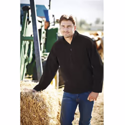 Regatta Mens Micro Zip Neck Fleece Top (170 GSM) - L, Black