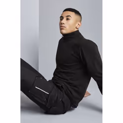 Regatta Mens Micro Zip Neck Fleece Top (170 GSM) - 3XL, Black
