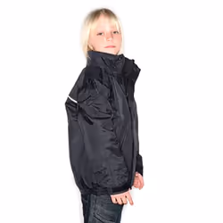 Regatta Kids/Childrens Waterproof Windproof Dover Jacket - 11-12, Black/Ash