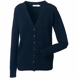Russell Collection Ladies/Womens V-neck Knitted Cardigan - XS, French Navy