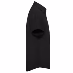 Russell Collection Mens Short Sleeve Easy Care Tailored Oxford Shirt - 18inch, Black