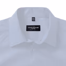 Russell Collection Mens Short Sleeve Easy Care Tailored Oxford Shirt - 17.5inch, Oxford Blue