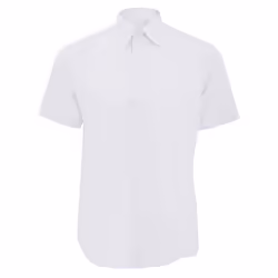 Russell Collection Mens Short Sleeve Easy Care Tailored Oxford Shirt - 18.5inch, White