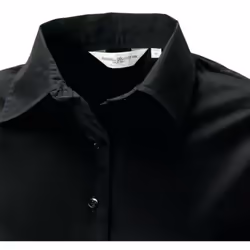 Russell Collection Ladies/Womens Long Sleeve Easy Care Oxford Shirt - XS, Black
