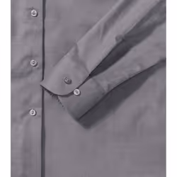 Russell Collection Ladies/Womens Long Sleeve Easy Care Oxford Shirt - XS, Silver