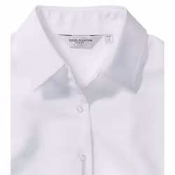 Russell Collection Ladies/Womens Long Sleeve Easy Care Oxford Shirt - 5XL, White