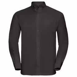 Russell Collection Mens Long Sleeve Easy Care Oxford Shirt - 15.5inch, Black