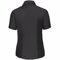 Russell Collection Ladies/Womens Short Sleeve Easy Care Oxford Shirt - S, Black
