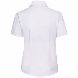 Russell Collection Ladies/Womens Short Sleeve Easy Care Oxford Shirt - 3XL, White