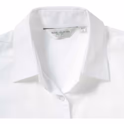 Russell Collection Ladies/Womens Short Sleeve Easy Care Oxford Shirt - 3XL, White