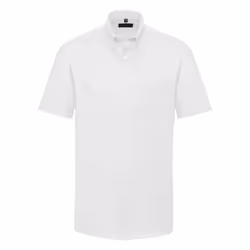 Russell Collection Mens Short Sleeve Easy Care Oxford Shirt - 15inch, White
