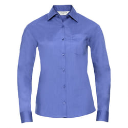Russell Collection Ladies/Womens Long Sleeve Shirt - 4XL, Corporate Blue