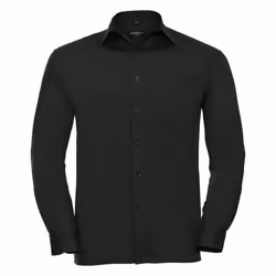 Russell Collection Mens Long Sleeve Shirt - 19.5, Black