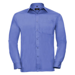 Russell Collection Mens Long Sleeve Shirt - 17, Corporate Blue