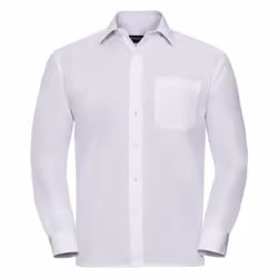 Russell Collection Mens Long Sleeve Shirt - 14.5, White