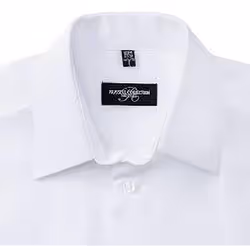 Russell Collection Ladies/Womens Short Sleeve Poly-Cotton Easy Care Poplin Shirt - 4XL, White