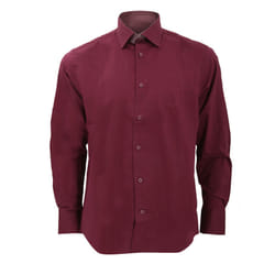Russell Collection Mens Long Sleeve Easy Care Fitted Shirt - 17, Port