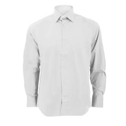 Russell Collection Mens Long Sleeve Easy Care Fitted Shirt - 17, White