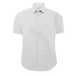 Russell Collection Mens Short Sleeve Easy Care Fitted Shirt - 17, White