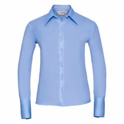 Russell Collection Ladies/Womens Long Sleeve Ultimate Non-Iron Shirt - L, Bright Sky