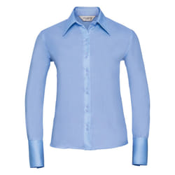 Russell Collection Ladies/Womens Long Sleeve Ultimate Non-Iron Shirt - L, Bright Sky