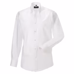 Russell Collection Mens Long Sleeve Ultimate Non-Iron Shirt - 18.5inch, White
