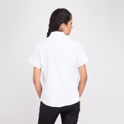 Russell Collection Ladies/Womens Short Sleeve Ultimate Non-Iron Shirt - 4XL, White