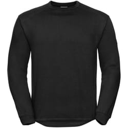 Russell Workwear Mens Crew Neck Set In Sweatshirt Top - M, Black