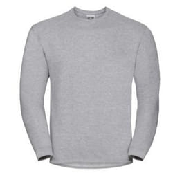 Russell Workwear Mens Crew Neck Set In Sweatshirt Top - XS, Light Oxford