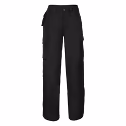 Russell Work Wear Heavy Duty Trousers (Long) / Pants - 36W x Long, Black