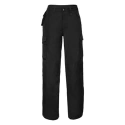Russell Work Wear Heavy Duty Trousers (Long) / Pants - 36W x Long, Black
