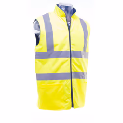 Yoko Mens Workwear Hi-Vis Reversible Fleece Vest / Jacket - 3XL, Hi-Vis Yellow
