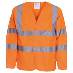 Yoko Mens Hi-Vis Long Sleeve Waistcoat / Jacket - L, Hi Vis Orange
