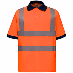 Yoko Hi-Vis Short Sleeve Polo Shirt / Mens Workwear - 3XL, Hi Vis Orange