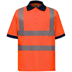 Yoko Hi-Vis Short Sleeve Polo Shirt / Mens Workwear - 4XL, Hi Vis Orange