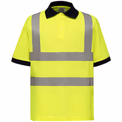 Yoko Hi-Vis Short Sleeve Polo Shirt / Mens Workwear - M, Hi-Vis Yellow
