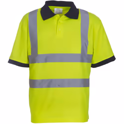 Yoko Hi-Vis Short Sleeve Polo Shirt / Mens Workwear - XL, Hi-Vis Yellow