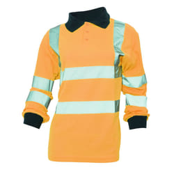 Yoko Ladies/Womens Hi-Vis Long Sleeve Polo Shirt - 2XL, Hi Vis Orange
