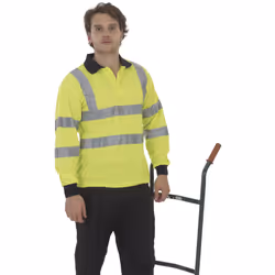 Yoko Ladies/Womens Hi-Vis Long Sleeve Polo Shirt - 2XL, Hi-Vis Yellow