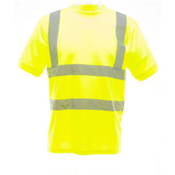 Yoko Ladies/Womens Hi-Vis Short Sleeve T-Shirt - M, Hi-Vis Yellow