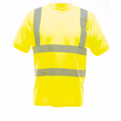 Yoko Ladies/Womens Hi-Vis Short Sleeve T-Shirt - L, Hi-Vis Yellow