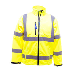 Yoko Mens Hi-Vis Sofshell Jacket - 4XL, Hi-Vis Yellow