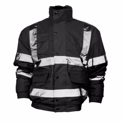 Yoko Mens Hi-Vis Bomber Jacket - XL, Black