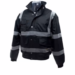 Yoko Mens Hi-Vis Bomber Jacket - XL, Black