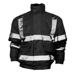 Yoko Mens Hi-Vis Bomber Jacket - 2XL, Black