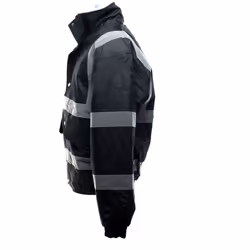 Yoko Mens Hi-Vis Bomber Jacket - 2XL, Black