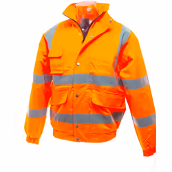 Yoko Mens Hi-Vis Bomber Jacket - 6XL, Hi Vis Orange