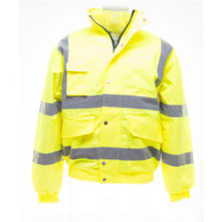 Yoko Mens Hi-Vis Bomber Jacket - 3XL, Hi-Vis Yellow
