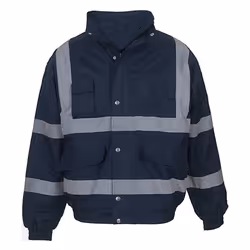 Yoko Mens Hi-Vis Bomber Jacket - 2XL, Navy Blue